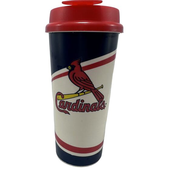 St Louis Cardinals Logo 16oz Tumblers Plastic Whirley Drink Work 2018 MLB W/Lids - Picture 1 of 8